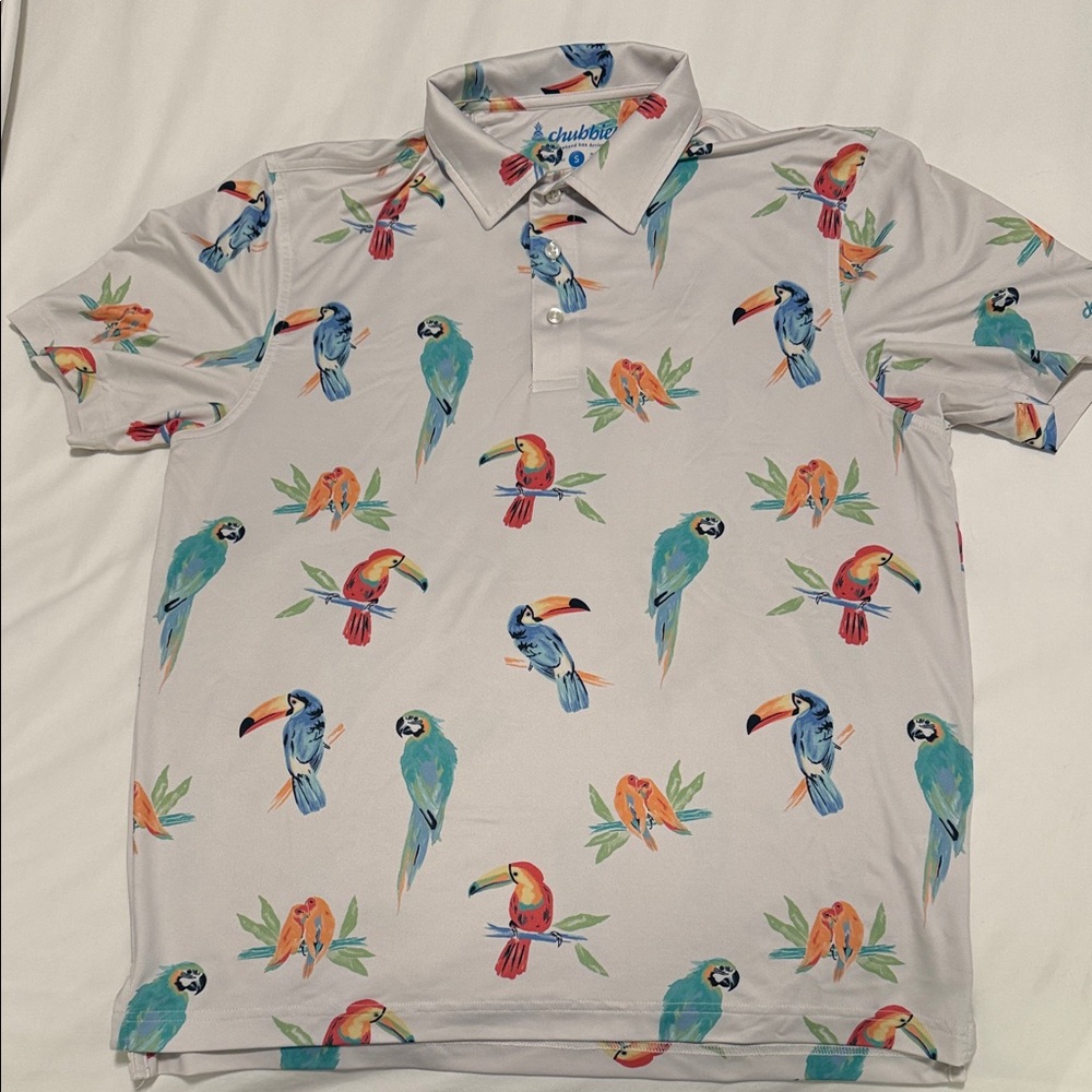 Chubbies small Tropical Parrot Polo Shirt